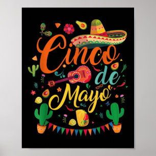 Lycklig Cinco De Mayo Fiesta Mexican Party 5 De Ma Poster