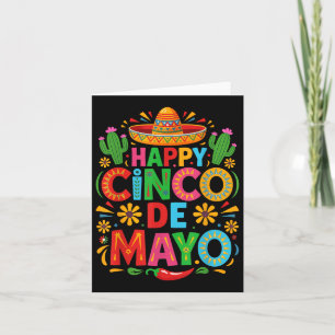 Lycklig Cinco De Mayo Fiesta Mexikanska Party Mana Kort