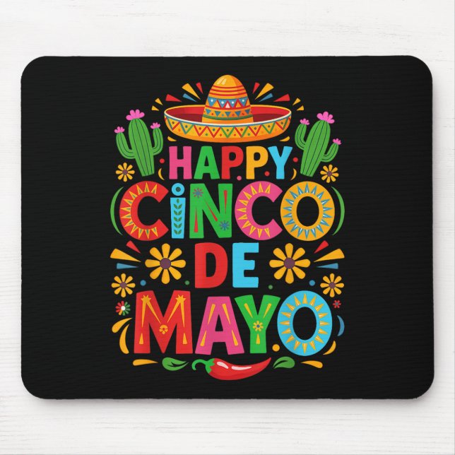 Lycklig Cinco De Mayo Fiesta Mexikanska Party Mana Musmatta (Framsidan)