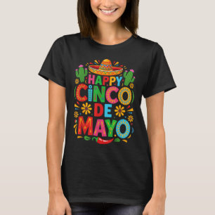 Lycklig Cinco De Mayo Fiesta Mexikanska Party Mana T Shirt
