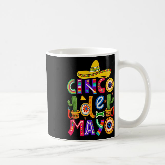 Lycklig Cinco De Mayo Fiesta Squad 5 De Mayo Mexic Kaffemugg (Höger)