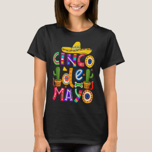 Lycklig Cinco De Mayo Fiesta Squad 5 De Mayo Mexic T Shirt