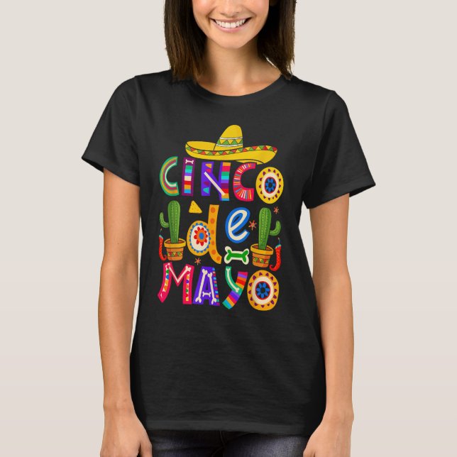 Lycklig Cinco De Mayo Fiesta Squad 5 De Mayo Mexic T Shirt (Framsida)