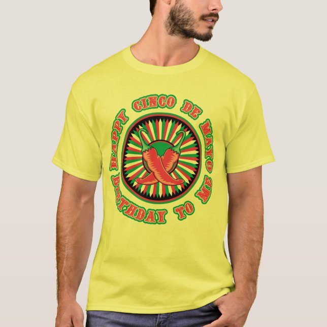 Lycklig Cinco de Mayo födelsedag! T-shirt (Framsida)