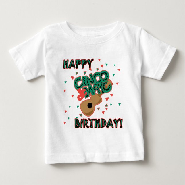 Lycklig Cinco de Mayo födelsedag! T-shirt (Framsida)
