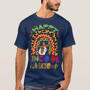 Lycklig Cinco de Mayo Funny Guinea Gris med Sombre T Shirt