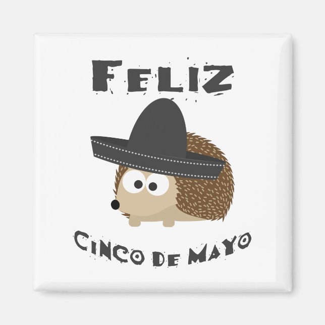 Lycklig Cinco de Mayo - Igelkott Magnet (Framsidan)
