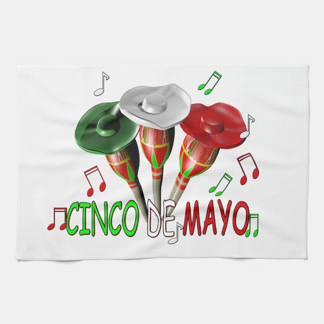 Lycklig Cinco de Mayo Kökshandduk (Horisontell)
