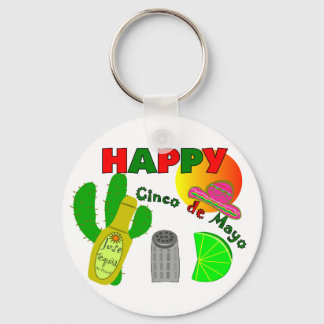 ’Lycklig Cinco de Mayo’ Lime, Tequila & Salt Desig Nyckelring