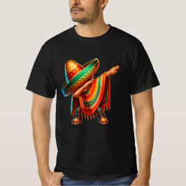 Lycklig Cinco de Mayo Mexican Dabbing Poncho Party T Shirt