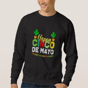 Lycklig Cinco De Mayo Mexican Fiesta 5 de Mayo for Lång Ärmad Tröja