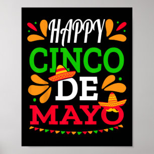 Lycklig Cinco De Mayo Mexican Fiesta 5 De Mayo Man Poster