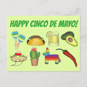 Lycklig Cinco de Mayo Mexican Fiesta Firande Inbjudan Vykort