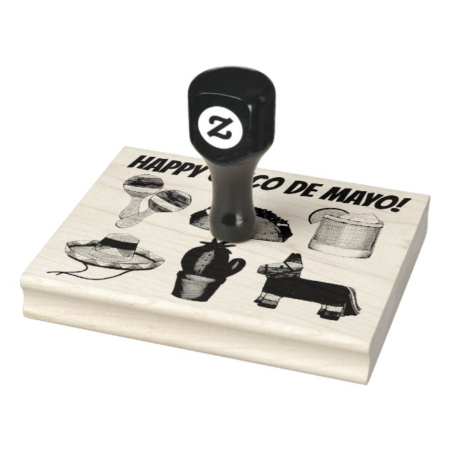 Lycklig Cinco de Mayo Mexican Fiesta Firande Stämpel (Stämpel)