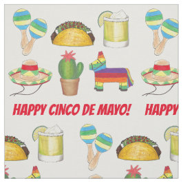 Lycklig Cinco de Mayo Mexican Fiesta Firande Tyg