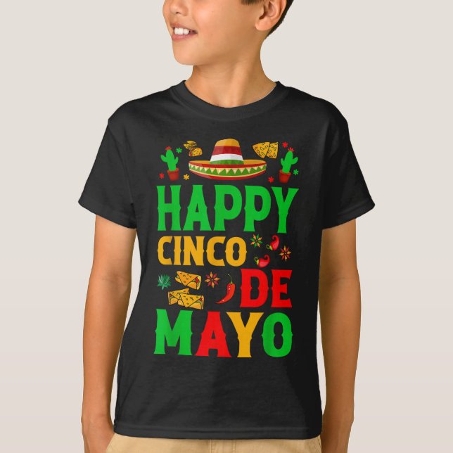 Lycklig Cinco De Mayo Mexican Fiesta Squad 5 De Ma T Shirt (Framsida)