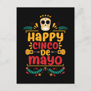 Lycklig Cinco De Mayo Mexican Fiesta Vykort