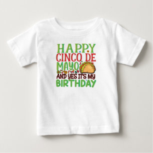 Lycklig Cinco de Mayo och det är min födelsedag T Shirt