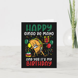 Lycklig Cinco de Mayo och min födelsedagsdabbin Kort