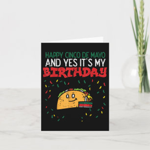Lycklig Cinco de Mayo och min födelsedagstakto B Kort