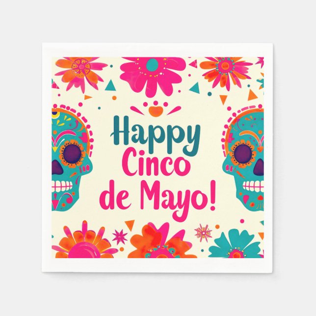 Lycklig Cinco de Mayo! Pappersservett (Framsidan)