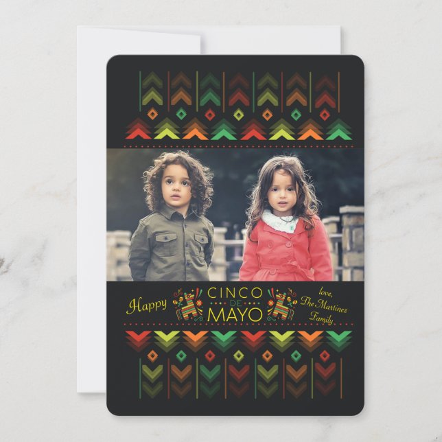 Lycklig Cinco de Mayo Photo Card Kort (Framsida)