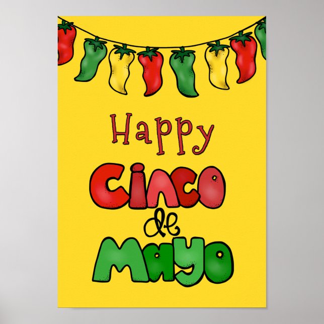 Lycklig Cinco de Mayo Poster (Framsidan)