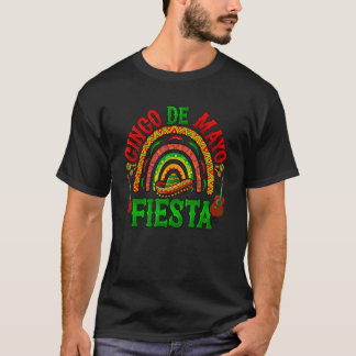 Lycklig Cinco De Mayo Rainbow Fiesta Mexican Women T Shirt
