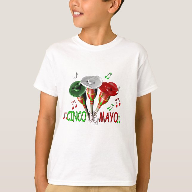 Lycklig Cinco de Mayo T Shirt (Framsida)