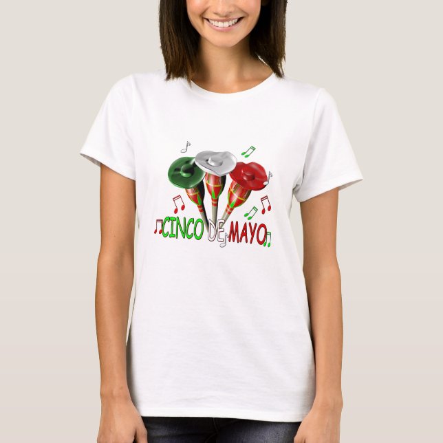 Lycklig Cinco de Mayo T-shirt (Framsida)