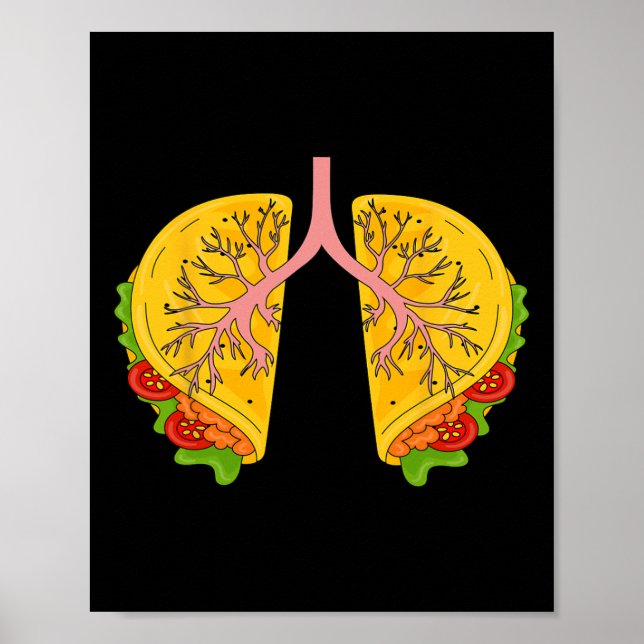Lycklig Cinco De Mayo Taco Lungs Respiratory Thera Poster (Framsidan)