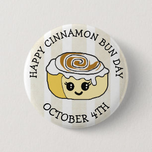 Lycklig Cinnamon Roll Day 4 oktober Knapp