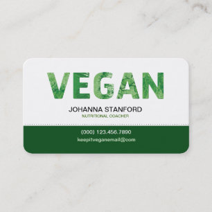 Lycklig citationsteckenaffär för Vegan Visitkort