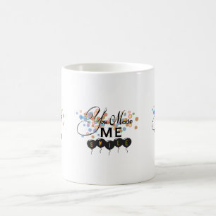 Lycklig citerar med ballonger - Du GJORDE MIG SMIL Kaffemugg