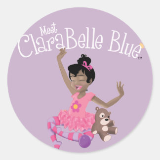 Lycklig ClaraBelle Sticker Runt Klistermärke
