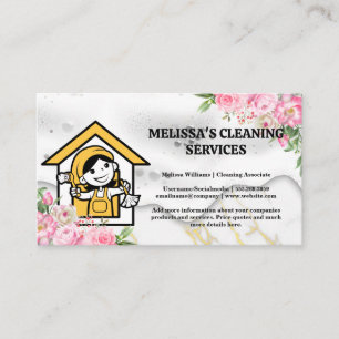 Lycklig Cleaner Tvål Blommor Visitkort