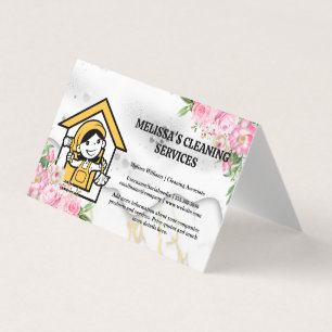 Lycklig Cleaner Tvål Blommor Visitkort