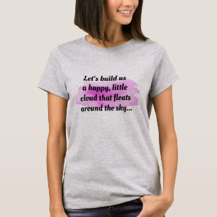 Lycklig Cloud Himmel Tee, Whimsical och Cheerful T Shirt