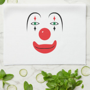 Lycklig clown Ansikte Kökshandduk