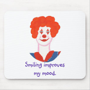 Lycklig Clown Ansikte, Smiling förbättrar mitt hum Musmatta