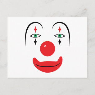 Lycklig Clown Ansikte Vykort