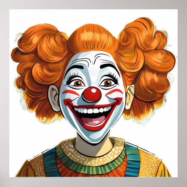 Lycklig Clown Poster (Framsidan)