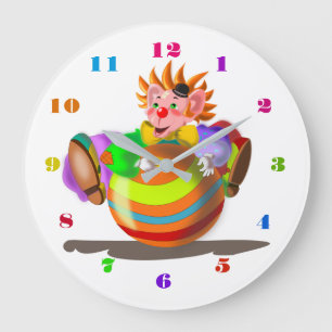 Lycklig Clown - Stor Klocka