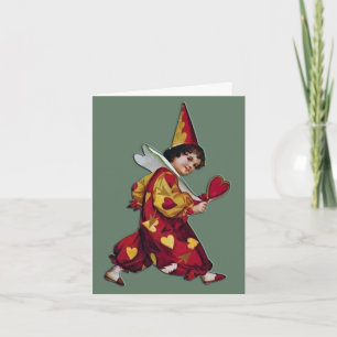 Lycklig Clown Valentine Helgkort