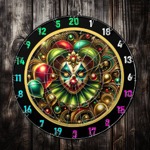 Lycklig Clown with Colorful Balloits Darttavla