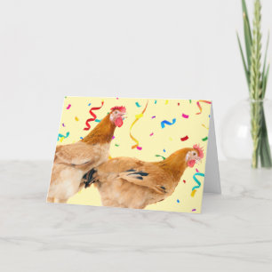 Lycklig Clucking Birthday Greeting Card Kort