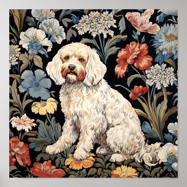 Lycklig Cockapoo Art Print Poster (Framsidan)
