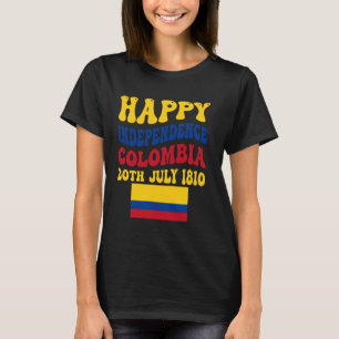 Lycklig Colombia Independence day colombianska Fla T Shirt