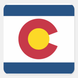 Lycklig Coloradadagen! Fyrkantigt Klistermärke