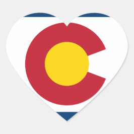 Lycklig Coloradadagen! Hjärtformat Klistermärke
